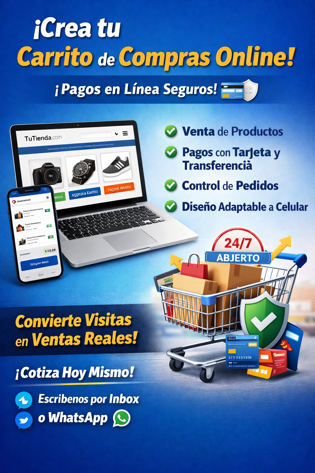 Tienda en línea con carrito de compras y pagos